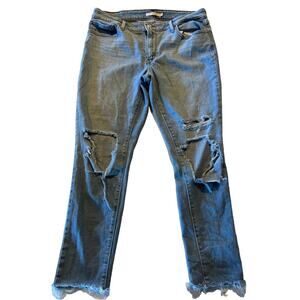 Levi’s 711 Jeans 32x27 Blue Skinny Ankle Mid Rise Stretch Med Wash Denim